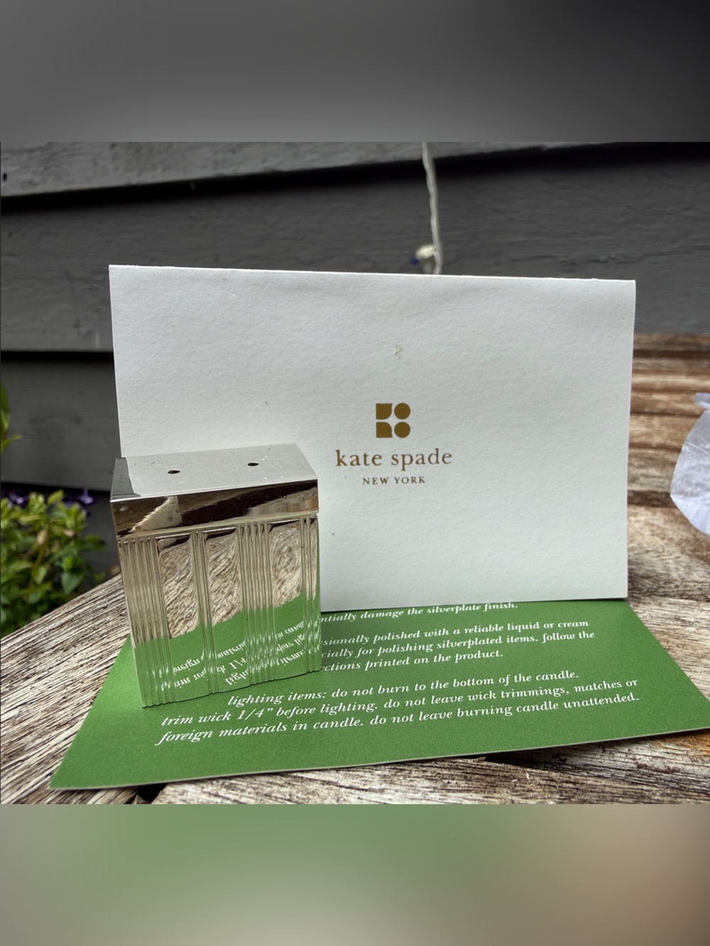 Kate Spade Silver Plate Mini Salt and Pepper Shakers (4)